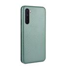 For OnePlus Nord Carbon Fiber Texture Horizontal Flip TPU + PC + PU Leather Case with Card Slot(Green) - 3