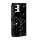 For iPhone 12 mini Painted Pattern Horizontal Flip Leather Case with Holder & Card Slots & Photo Frame(Black Marble) - 3