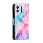 For iPhone 12 mini Painted Pattern Horizontal Flip Leather Case with Holder & Card Slots & Photo Frame(Pink Blue Marble) - 3