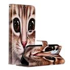 For iPhone 12 mini Painted Pattern Horizontal Flip Leather Case with Holder & Card Slots & Photo Frame(Coffee Cat) - 1