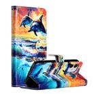 For iPhone 12 mini Painted Pattern Horizontal Flip Leather Case with Holder & Card Slots & Photo Frame(Dolphin) - 1