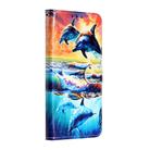 For iPhone 12 mini Painted Pattern Horizontal Flip Leather Case with Holder & Card Slots & Photo Frame(Dolphin) - 1