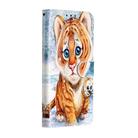 For iPhone 12 mini Painted Pattern Horizontal Flip Leather Case with Holder & Card Slots & Photo Frame(Tiger) - 1