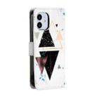 For iPhone 12 / 12 Pro Painted Pattern Horizontal Flip Leather Case with Holder & Card Slots & Photo Frame(Triangular Marble) - 3