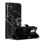 For iPhone 12 / 12 Pro Painted Pattern Horizontal Flip Leather Case with Holder & Card Slots & Photo Frame(Black Marble) - 1