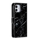 For iPhone 12 / 12 Pro Painted Pattern Horizontal Flip Leather Case with Holder & Card Slots & Photo Frame(Black Marble) - 3