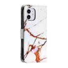 For iPhone 12 / 12 Pro Painted Pattern Horizontal Flip Leather Case with Holder & Card Slots & Photo Frame(Platinum Marble) - 3