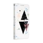 For iPhone 12 Pro Max Painted Pattern Horizontal Flip Leather Case with Holder & Card Slots & Photo Frame(Triangular Marble) - 2