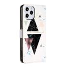 For iPhone 12 Pro Max Painted Pattern Horizontal Flip Leather Case with Holder & Card Slots & Photo Frame(Triangular Marble) - 3