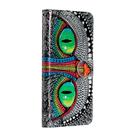 For iPhone 12 Pro Max Painted Pattern Horizontal Flip Leather Case with Holder & Card Slots & Photo Frame(Green Eyed Owl) - 2