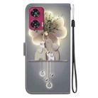 For Motorola Edge 50 Fusion Crystal Texture Colored Drawing Leather Phone Case(Elephants) - 3