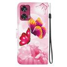 For Motorola Edge 50 Fusion Crystal Texture Colored Drawing Leather Phone Case(Pink Butterflies) - 3