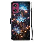 For Motorola Edge 50 Fusion Crystal Texture Colored Drawing Leather Phone Case(Little Lantern Flower) - 3
