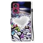 For Motorola Edge 50 Fusion Crystal Texture Colored Drawing Leather Phone Case(Heart Shaped) - 3