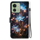 For Motorola Edge 40 Crystal Texture Colored Drawing Leather Phone Case(Little Lantern Flower) - 3