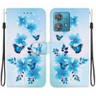 For Motorola Edge 40 Neo Crystal Texture Colored Drawing Leather Phone Case(Blue Butterflies) - 1