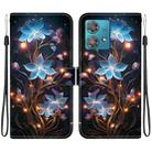 For Motorola Edge 40 Neo Crystal Texture Colored Drawing Leather Phone Case(Little Lantern Flower) - 1