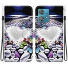 For Motorola Edge 40 Neo Crystal Texture Colored Drawing Leather Phone Case(Heart Shaped) - 1