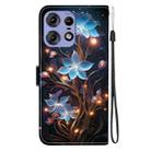 For Motorola Edge 50 Pro Crystal Texture Colored Drawing Leather Phone Case(Little Lantern Flower) - 3