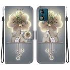 For Motorola Moto E13 Crystal Texture Colored Drawing Leather Phone Case(Elephants) - 1