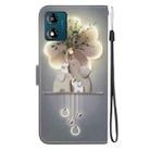 For Motorola Moto E13 Crystal Texture Colored Drawing Leather Phone Case(Elephants) - 3