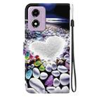 For Motorola Moto G04s / E14 Crystal Texture Colored Drawing Leather Phone Case(Heart Shaped) - 3