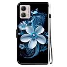 For Motorola Moto G13 / G23 / G53 Crystal Texture Colored Drawing Leather Phone Case(Black Orchid) - 3