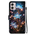 For Motorola Moto G13 / G23 / G53 Crystal Texture Colored Drawing Leather Phone Case(Little Lantern Flower) - 3