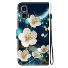For Motorola Moto G34 5G Crystal Texture Colored Drawing Leather Phone Case(Magnolia) - 3