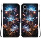 For Motorola Moto G34 5G Crystal Texture Colored Drawing Leather Phone Case(Little Lantern Flower) - 1