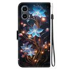 For Motorola Moto G34 5G Crystal Texture Colored Drawing Leather Phone Case(Little Lantern Flower) - 3