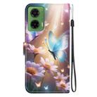 For Motorola Moto G35 Crystal Texture Colored Drawing Leather Phone Case(Butterfly Love Flower) - 3