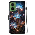 For Motorola Moto G35 Crystal Texture Colored Drawing Leather Phone Case(Little Lantern Flower) - 3