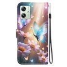 For Motorola Moto G54 Crystal Texture Colored Drawing Leather Phone Case(Butterfly Love Flower) - 3