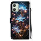 For Motorola Moto G54 Crystal Texture Colored Drawing Leather Phone Case(Little Lantern Flower) - 3
