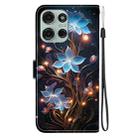 For Motorola Moto G75 5G Crystal Texture Colored Drawing Leather Phone Case(Little Lantern Flower) - 3
