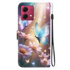 For Motorola Moto G84 Crystal Texture Colored Drawing Leather Phone Case(Butterfly Love Flower) - 3