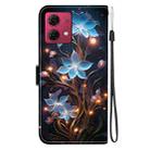 For Motorola Moto G84 Crystal Texture Colored Drawing Leather Phone Case(Little Lantern Flower) - 3