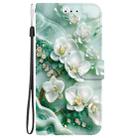 For Motorola Moto G84 Crystal Texture Colored Drawing Leather Phone Case(Jade Flowers) - 2