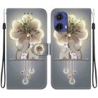 For Motorola Moto G85 Crystal Texture Colored Drawing Leather Phone Case(Elephants) - 1