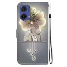 For Motorola Moto G85 Crystal Texture Colored Drawing Leather Phone Case(Elephants) - 3