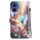 For Motorola Moto G85 Crystal Texture Colored Drawing Leather Phone Case(Butterfly Love Flower) - 3