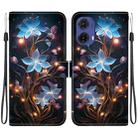 For Motorola Moto G85 Crystal Texture Colored Drawing Leather Phone Case(Little Lantern Flower) - 1