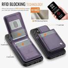 For Samsung Galaxy A13 5G JEEHOOD J06 British Style RFID MagSafe Card Bag PU Phone Case(Purple) - 3