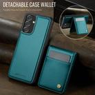 For Samsung Galaxy A34 5G JEEHOOD J06 British Style RFID MagSafe Card Bag PU Phone Case(Green) - 2