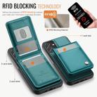 For Samsung Galaxy A34 5G JEEHOOD J06 British Style RFID MagSafe Card Bag PU Phone Case(Green) - 3