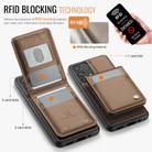 For Samsung Galaxy A53 5G JEEHOOD J06 British Style RFID MagSafe Card Bag PU Phone Case(Brown) - 3