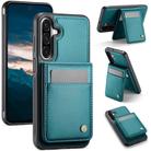 For Samsung Galaxy A26 5G JEEHOOD J06 British Style RFID MagSafe Card Bag PU Phone Case(Green) - 1
