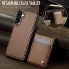 For Samsung Galaxy A56 5G JEEHOOD J06 British Style RFID MagSafe Card Bag PU Phone Case(Brown) - 2