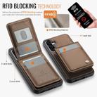 For Samsung Galaxy A56 5G JEEHOOD J06 British Style RFID MagSafe Card Bag PU Phone Case(Brown) - 3